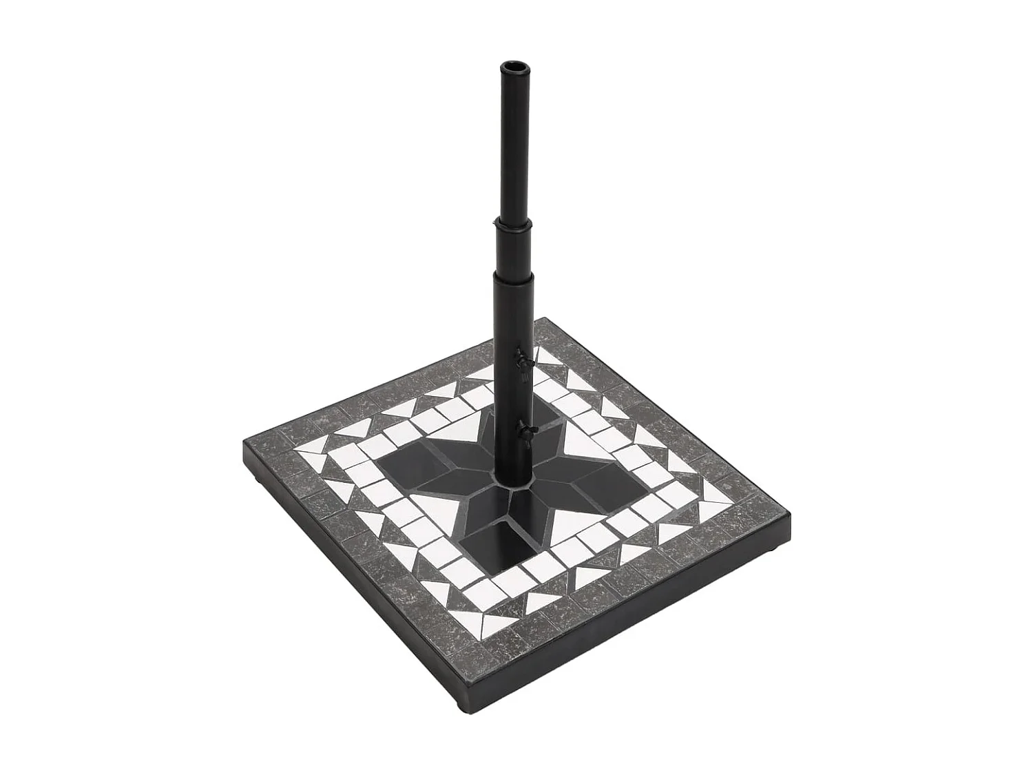 Zoey  Parasolvoet vierkant 12 kg zwart en wit