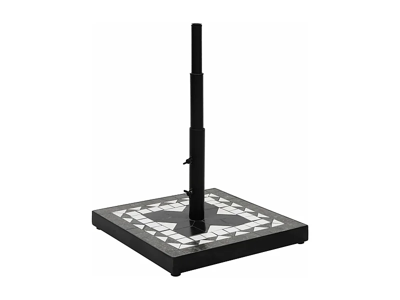 Zoey  Parasolvoet vierkant 12 kg zwart en wit