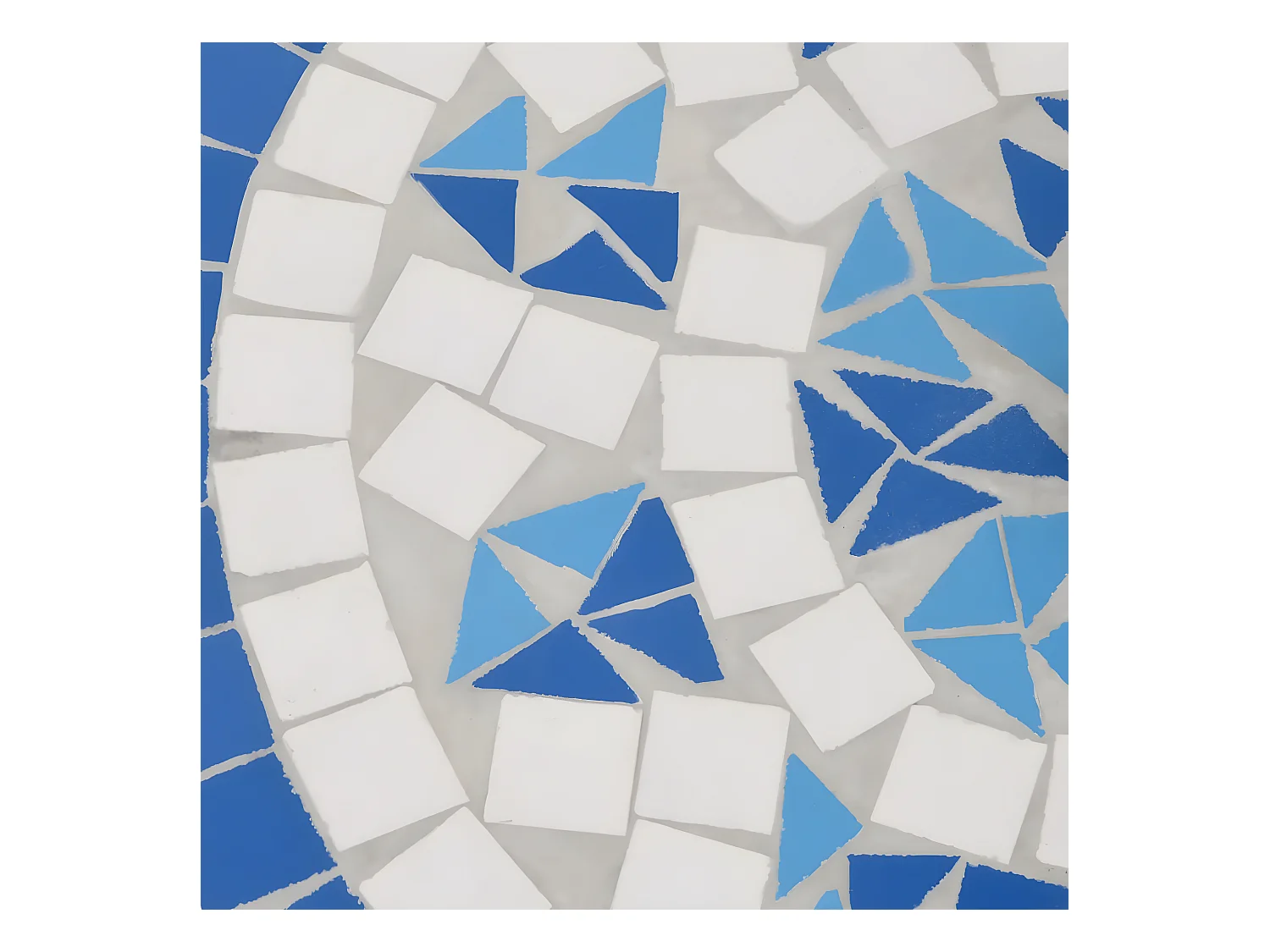 Zoey  Sonnenscrmständer Blau und Weiß Rund 12 kg