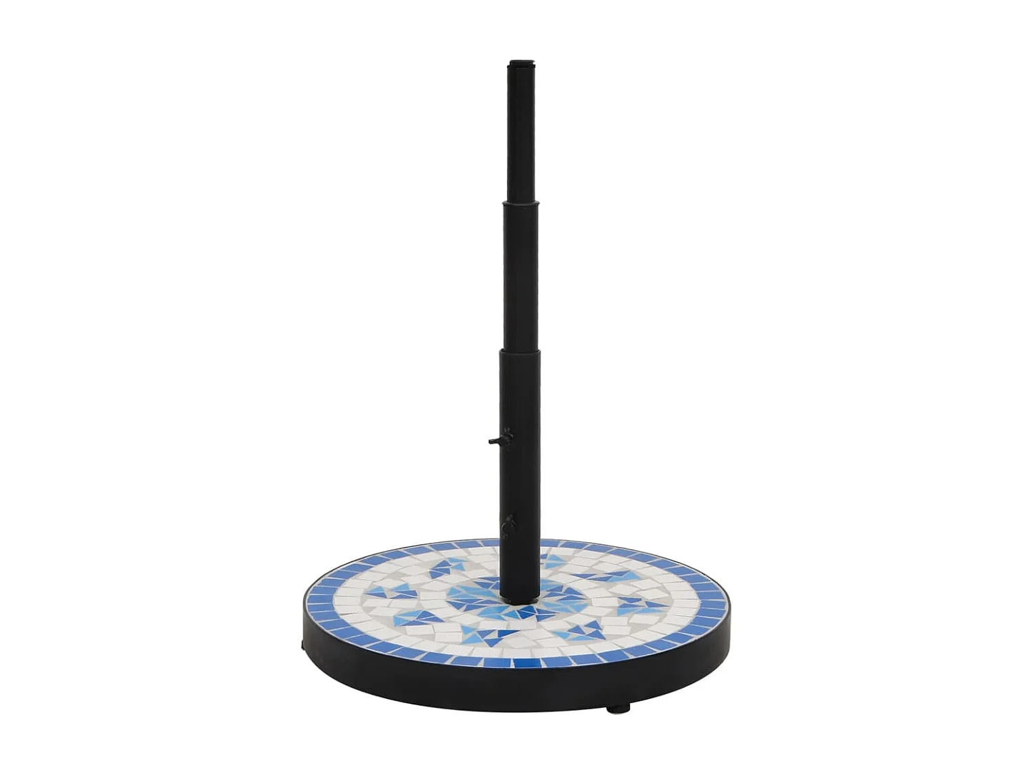 Zoey  Base de parasol bleu et blanc rond 12 kg