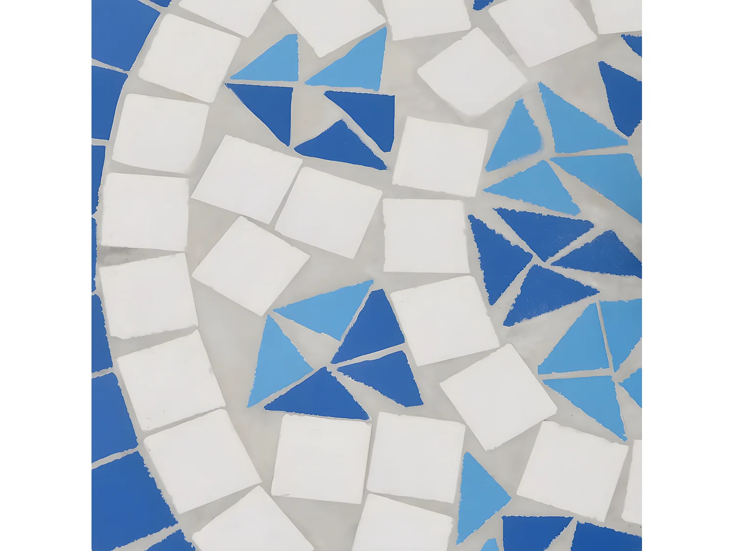 Zoey  Base de parasol bleu et blanc rond 12 kg