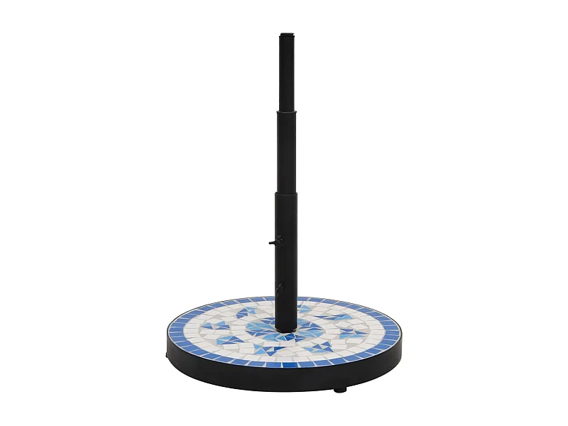 Zoey  Base per Ombrellone Blu e Bianco Rotonda 12 kg