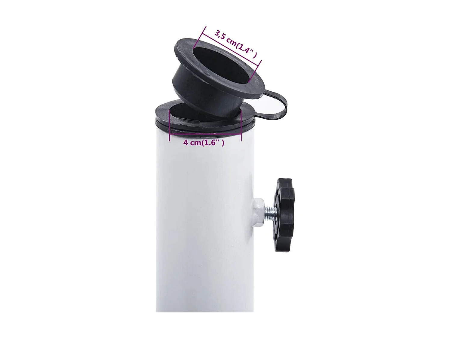 Belfort  Base de sombrilla de erro fundido blanco 9 kg 40 cm
