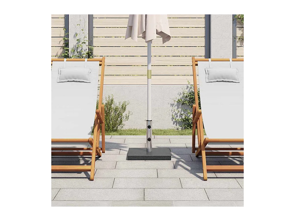 Jessica  Base de sombrilla cuadrada de granito negro 28,5 kg