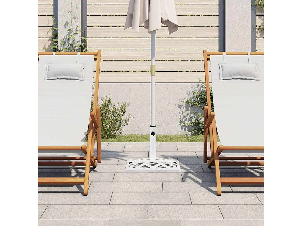 Belfort  Socle de parasol Blanc 44x44x31 cm Fonte