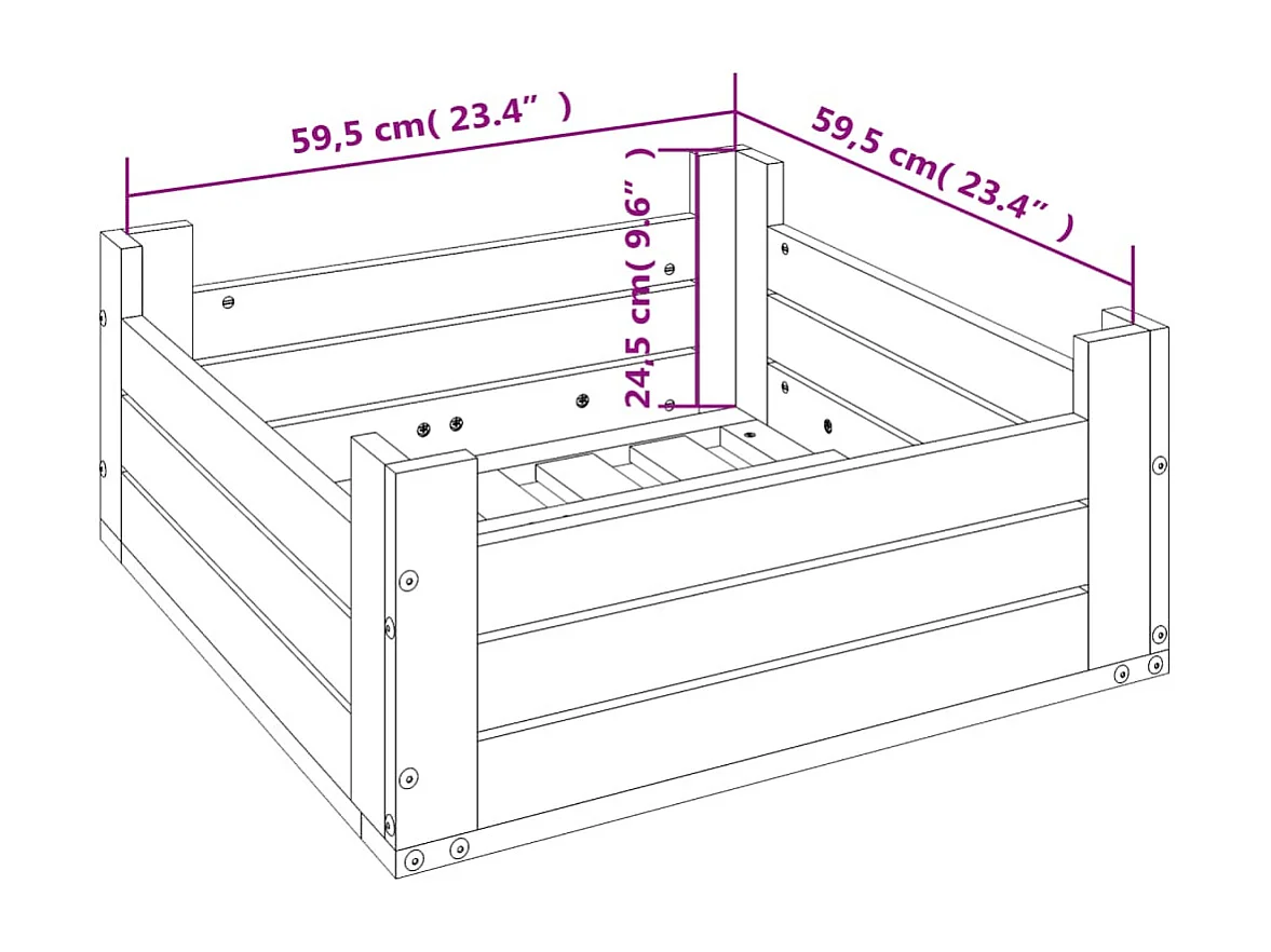 Torvin  Cubierta para base de sombrilla madera maciza pino marrón miel