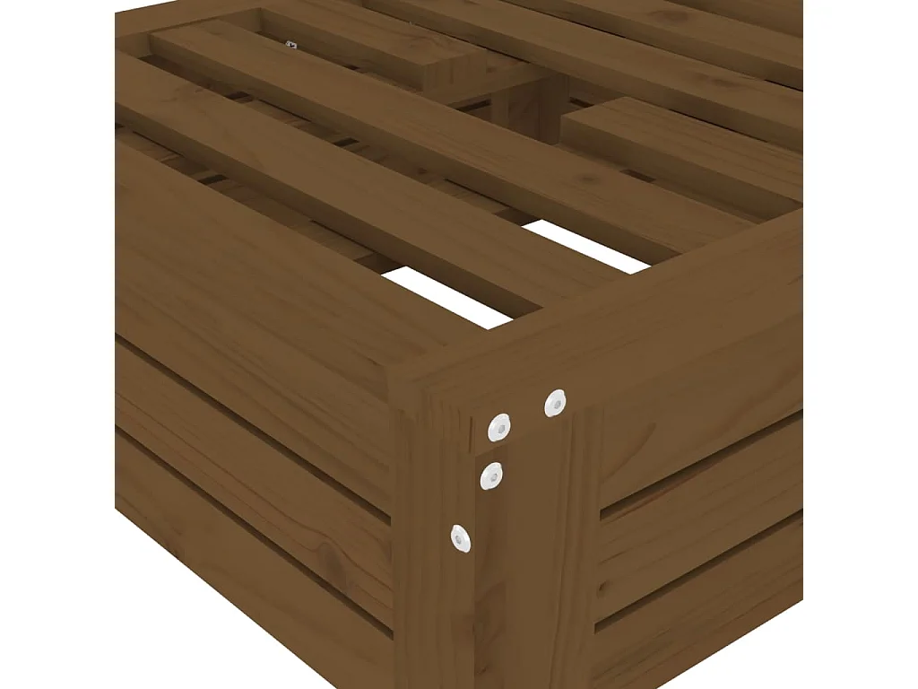 Torvin  Couvercle de base de parasol marron miel bois massif de pin