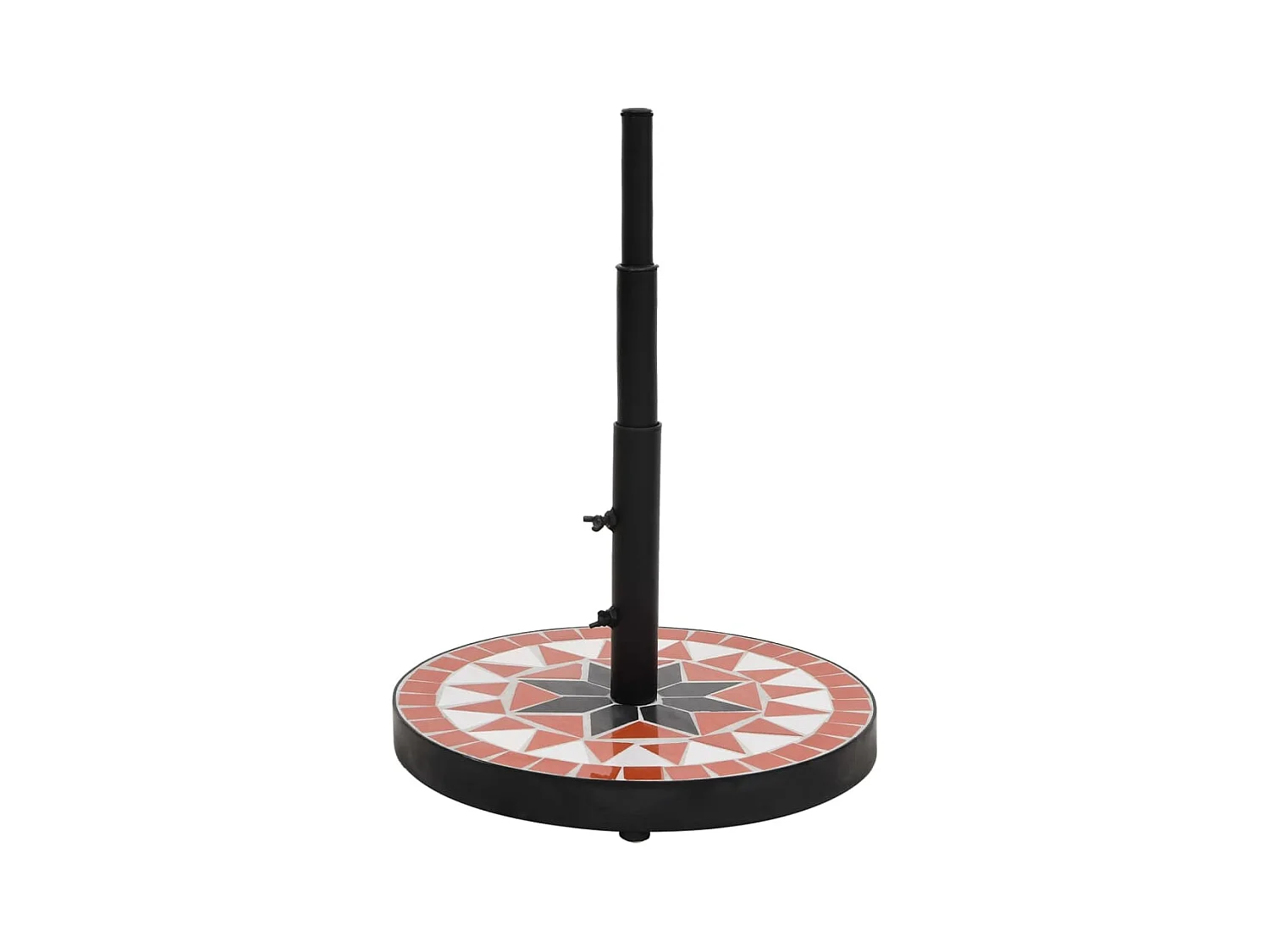 Zoey  Base de parasol terre cuite et blanc rond 12 kg