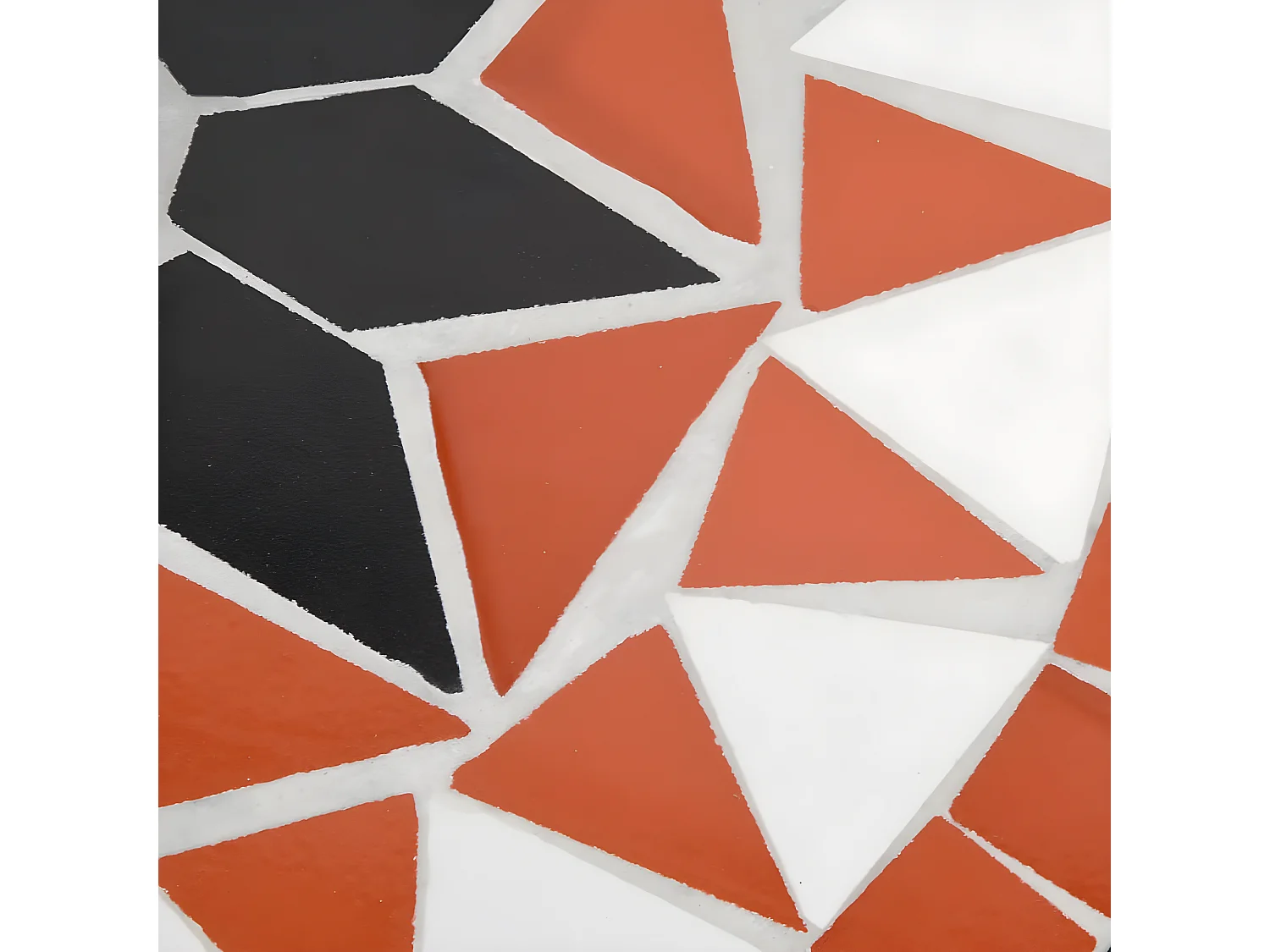 Zoey  Base de parasol terre cuite et blanc rond 12 kg