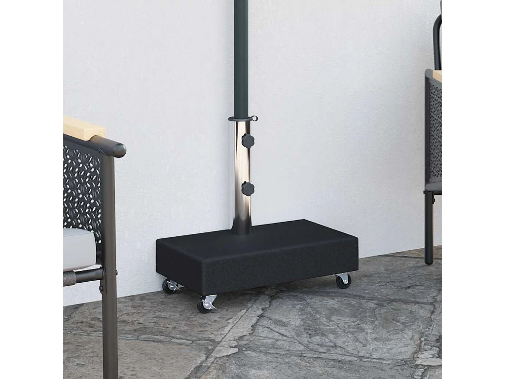 Brage  Base de sombrilla granito negra 45x25x8 cm