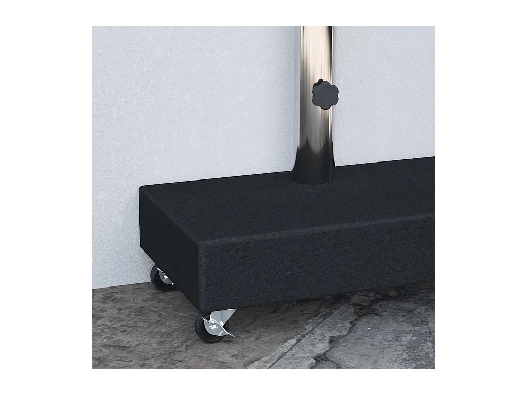 Brage  Base de sombrilla granito negra 45x25x8 cm