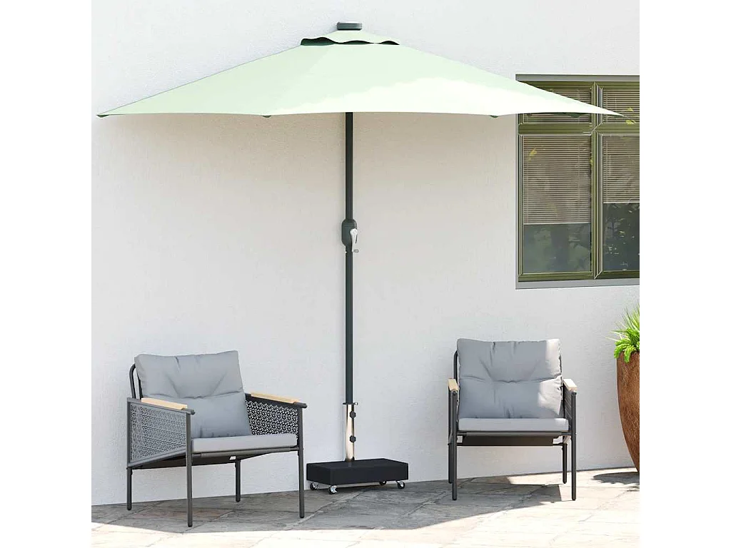 Brage  Socle de parasol Noir 45x25x8 cm Granite