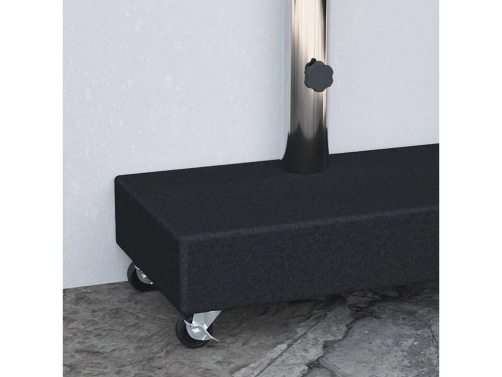 Brage  Socle de parasol Noir 45x25x8 cm Granite
