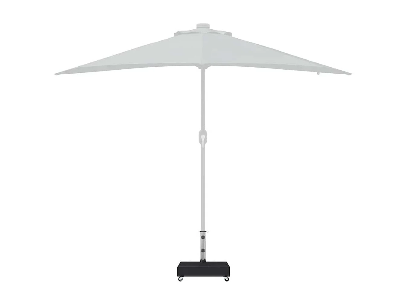 Brage  Socle de parasol Noir 45x25x8 cm Granite