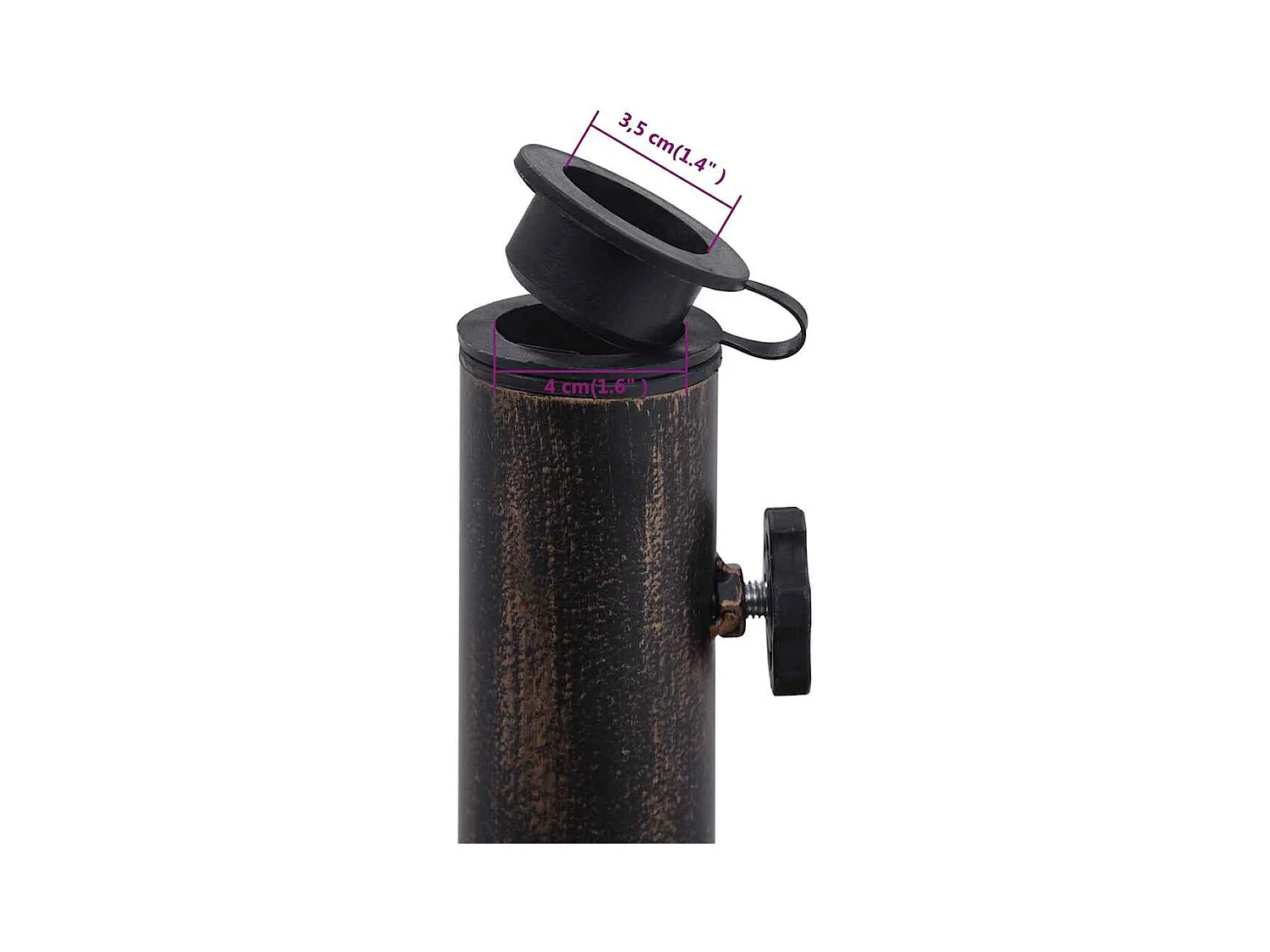 Belfort  Base Ombrellone Nero e Bronzo 9 kg 40 cm in Gsa