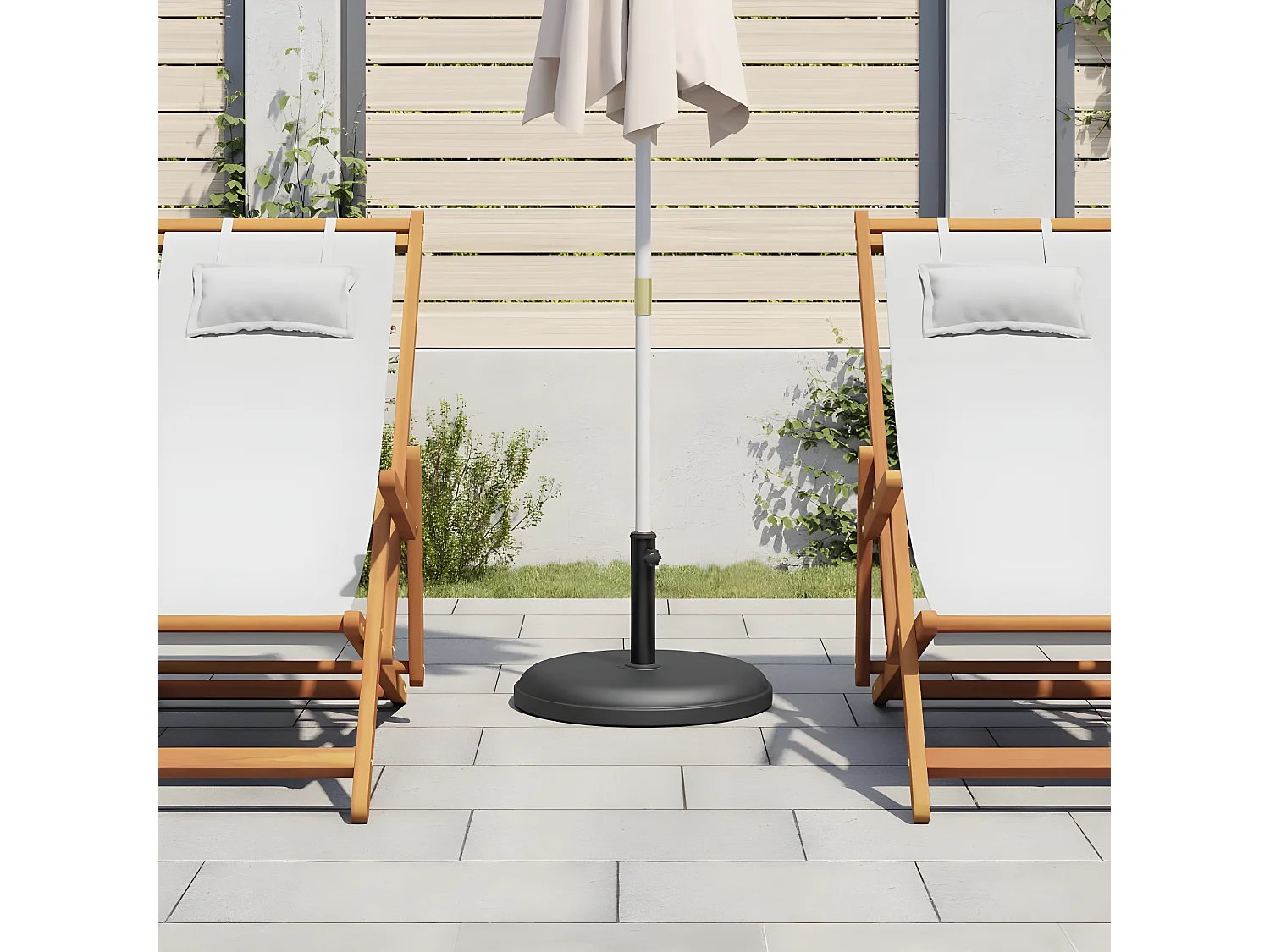 Tjorve  Base de parasol pour mâts Ø32/35/38 mm 25 kg rond