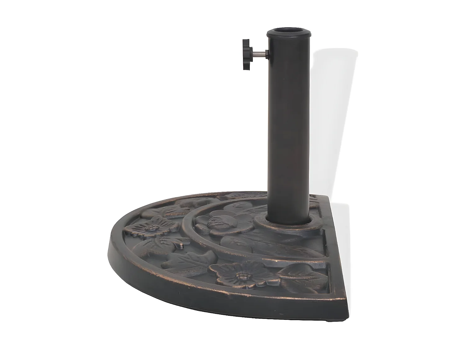 Xylon  Socle de parasol en résine demi-cercle Bronze 9 kg