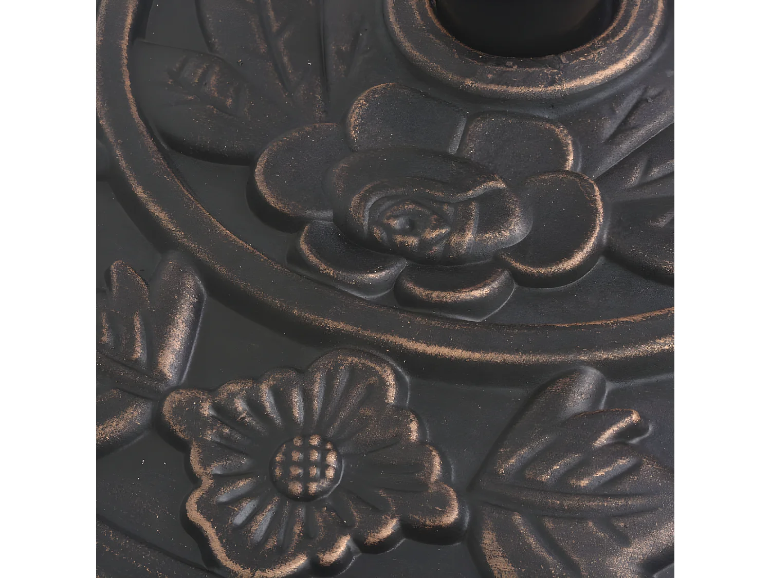 Xylon  Socle de parasol en résine demi-cercle Bronze 9 kg