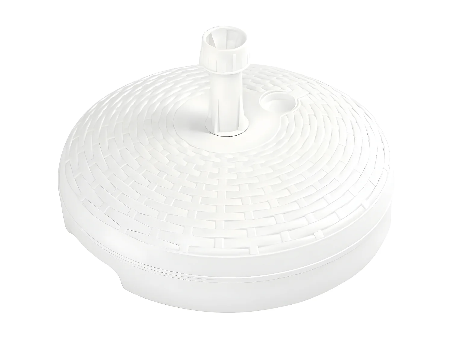 Dewey  Parasolvoet gevuld met zand/water 20 L kunststof rattan wit