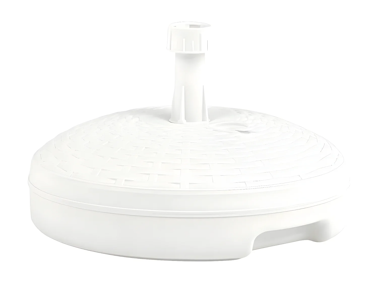 Dewey  Parasolvoet gevuld met zand/water 20 L kunststof rattan wit