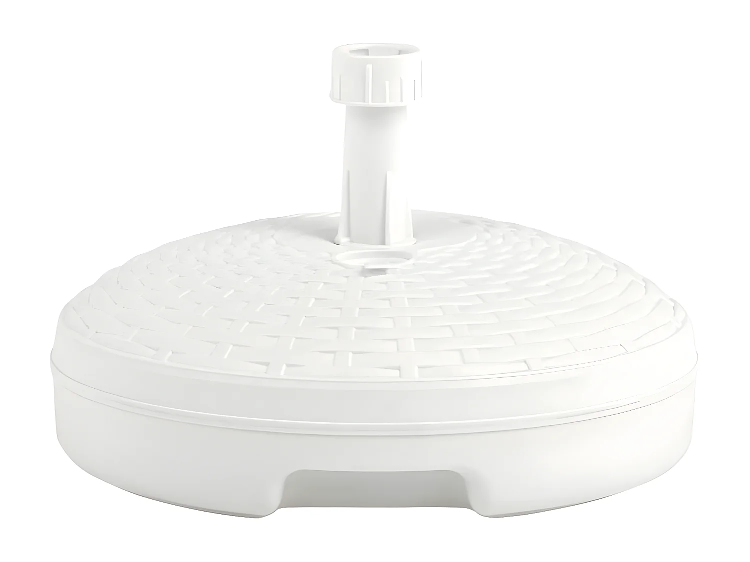 Dewey  Parasolvoet gevuld met zand/water 20 L kunststof rattan wit