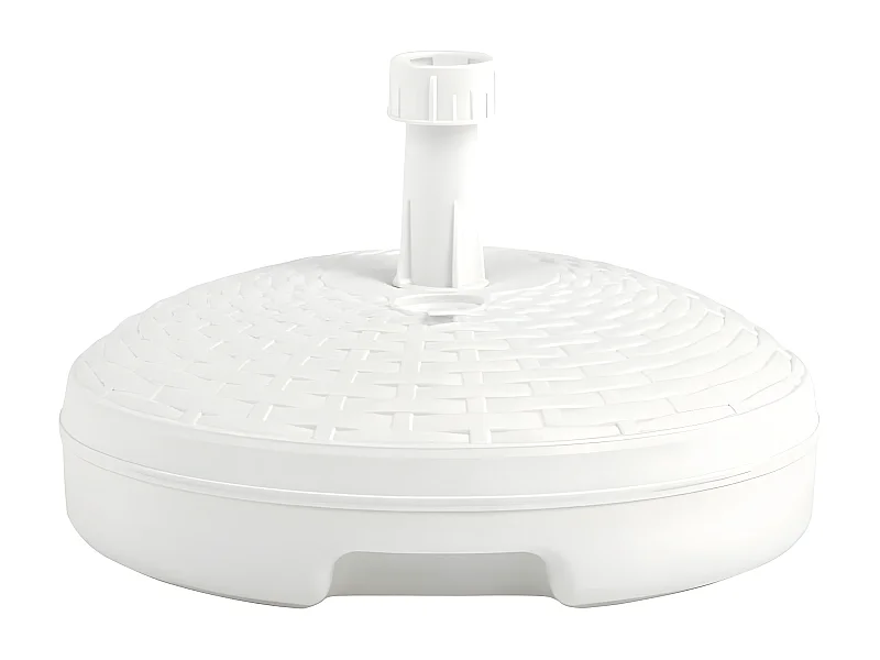 Dewey  Parasolvoet gevuld met zand/water 20 L kunststof rattan wit