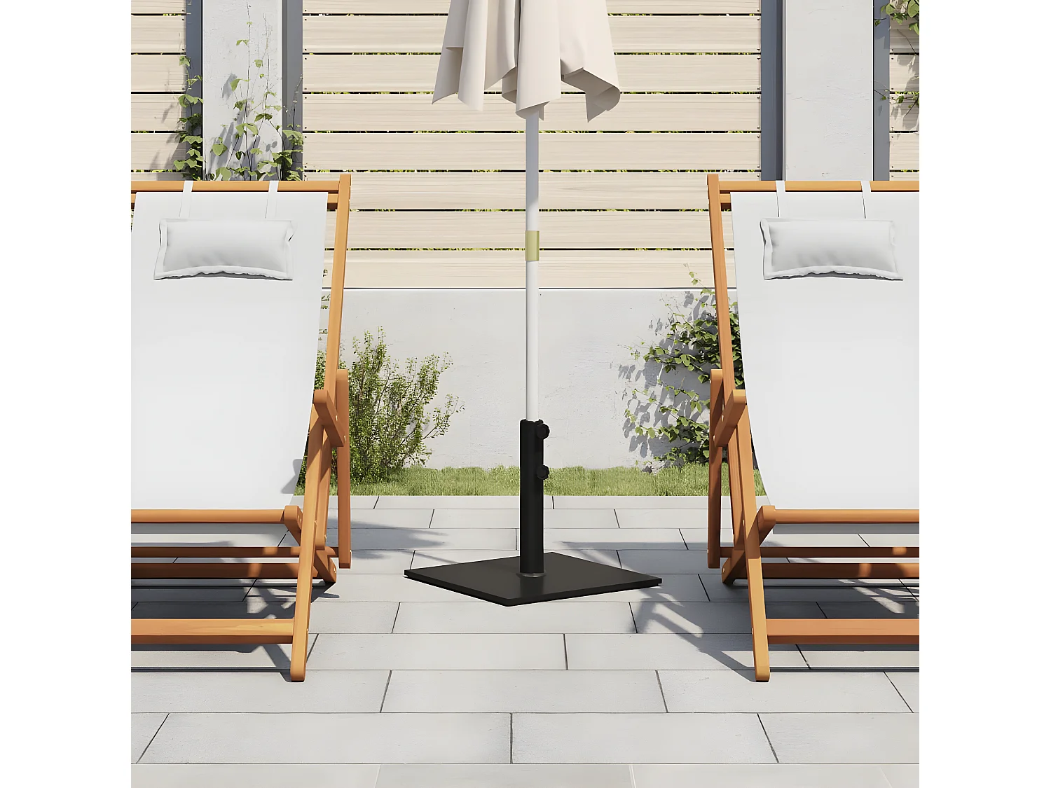 Karvia  Base de sombrilla redonda para palos de Ø32/38/48 mm 25 kg