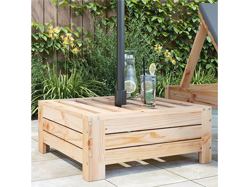 Torvin  Couvercle de base de parasol bois massif de pin