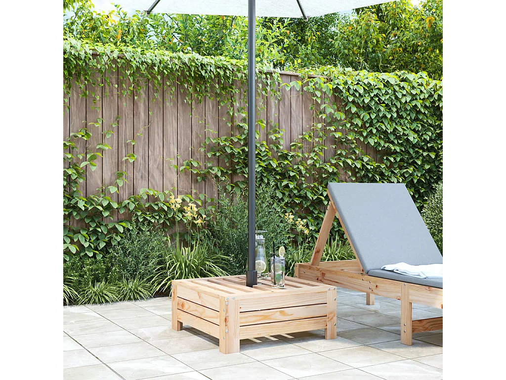 Torvin  Couvercle de base de parasol bois massif de pin