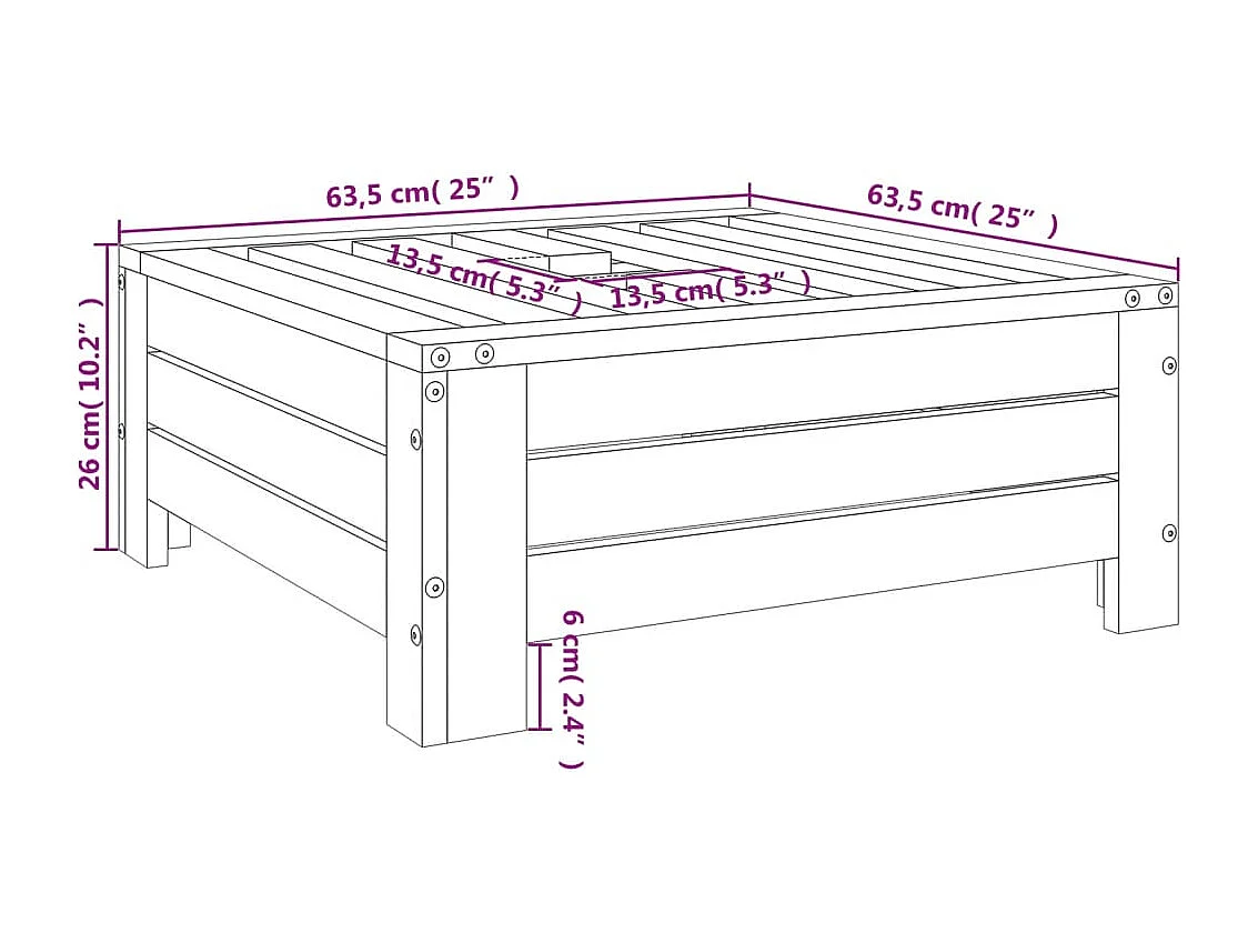 Torvin  Copertura per Base Ombrellone in Legno Massello di Pino