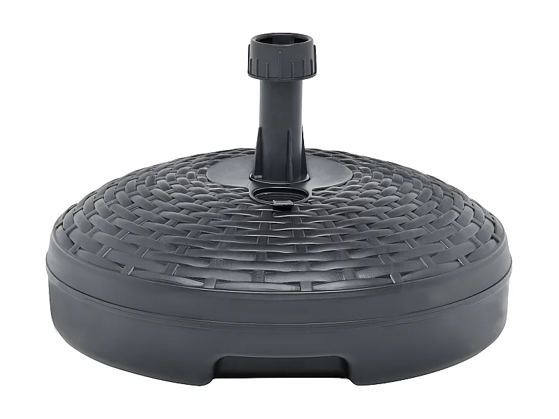 Dewey  Base Ombrellone Sabbia/Acqua 20L Antracite Rattan in Plastica