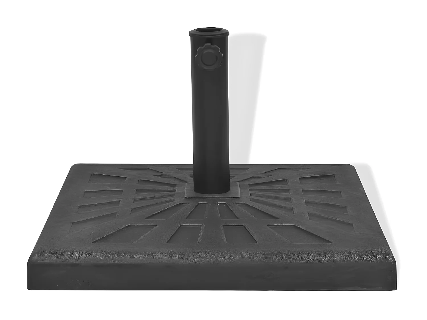 Gudrid  Parasolvoet vierkant 19 kg hars zwart