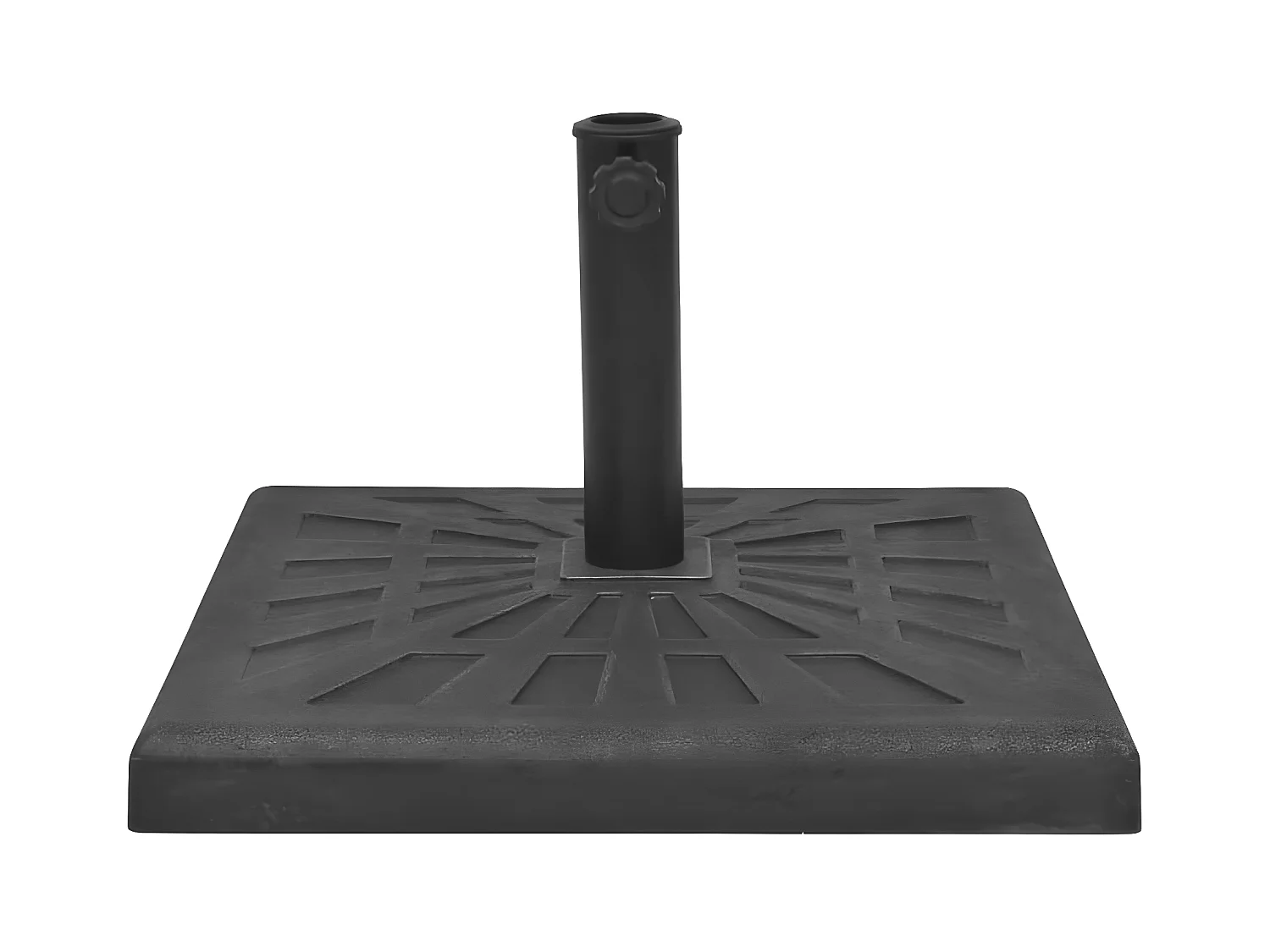 Gudrid  Parasolvoet vierkant 19 kg hars zwart