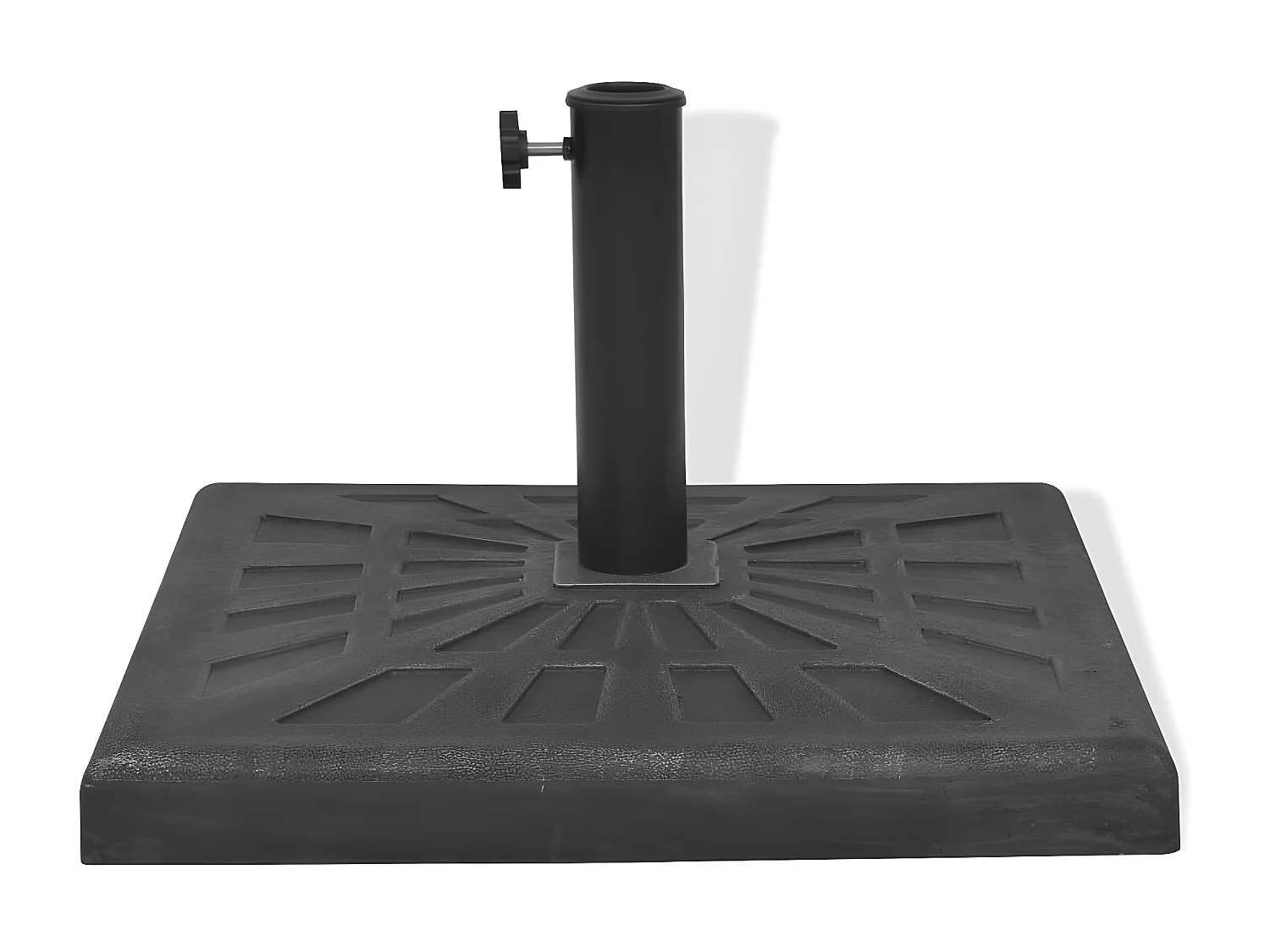 Gudrid  Parasolvoet vierkant 19 kg hars zwart