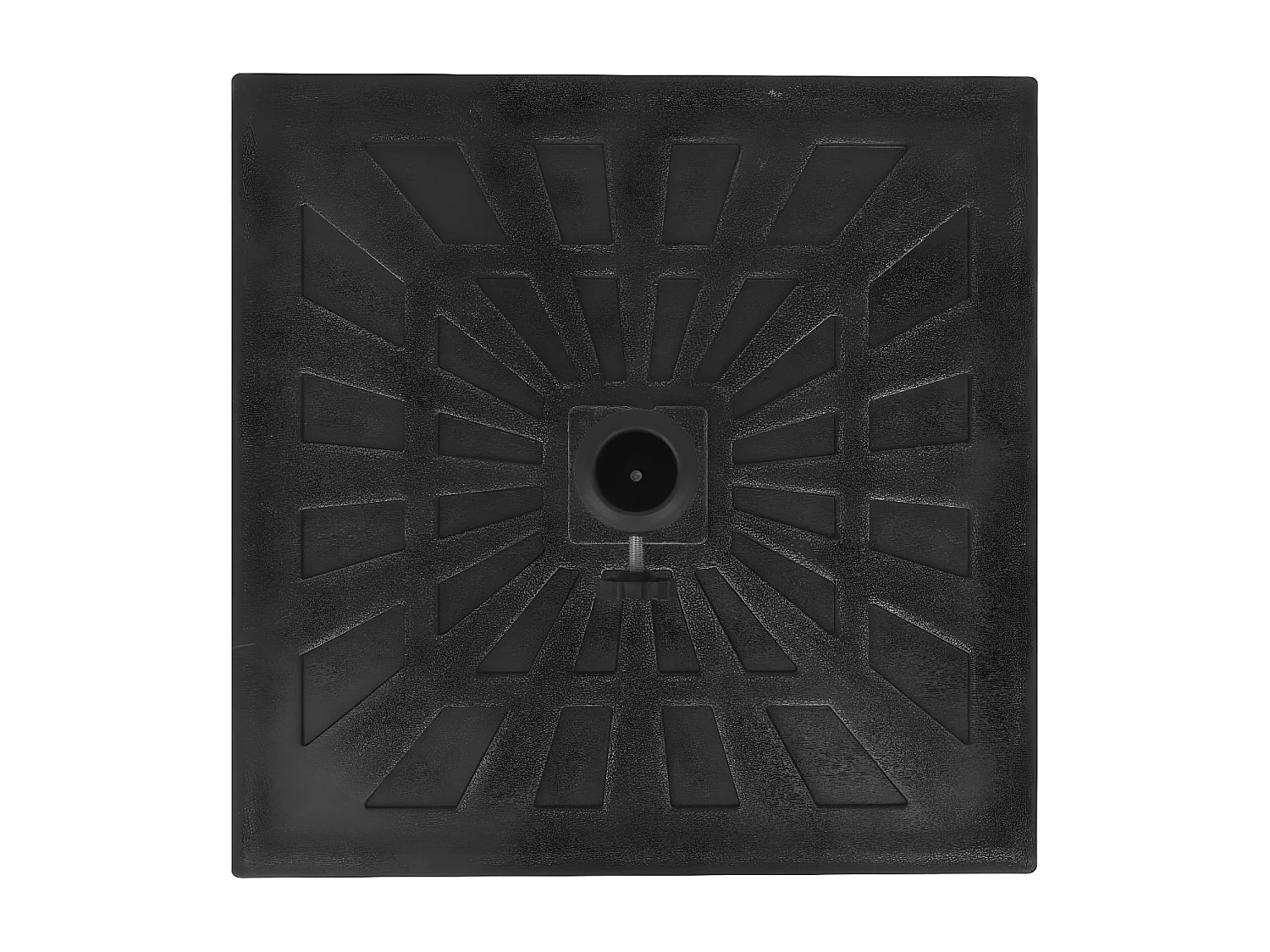 Gudrid  Parasolvoet vierkant 19 kg hars zwart