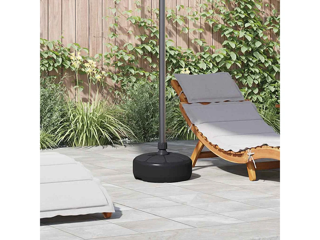 Garden Furniture -  Parasolvoet gevuld met zand/water 15 L zwart