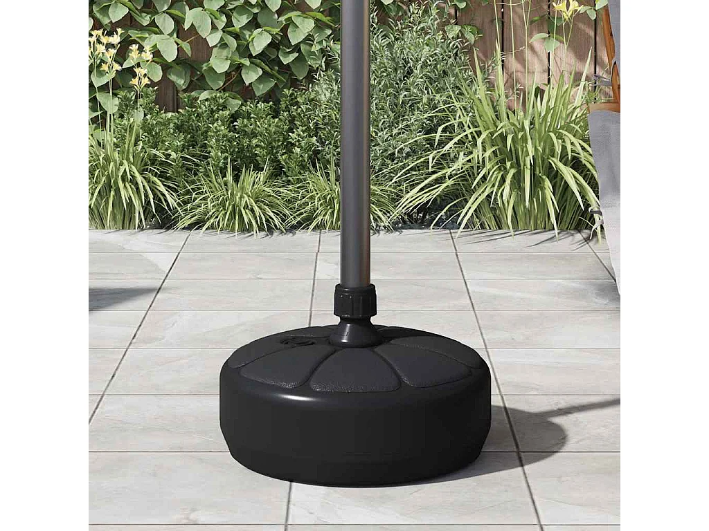 Garden Furniture -  Parasolvoet gevuld met zand/water 15 L zwart