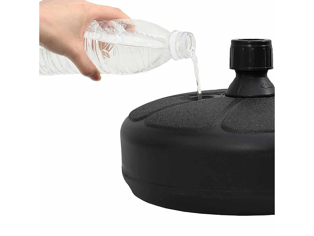 Garden Furniture -  Parasolvoet gevuld met zand/water 15 L zwart