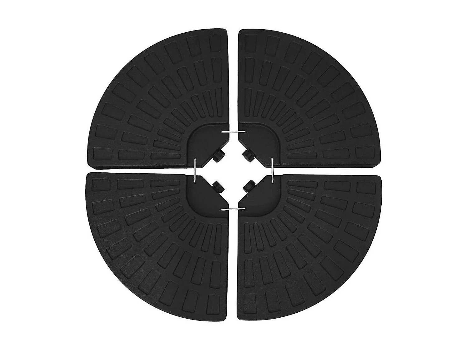 Garden Furniture -  Sonnenscrmständer Fächerförmig 4 Stk. Schwarz