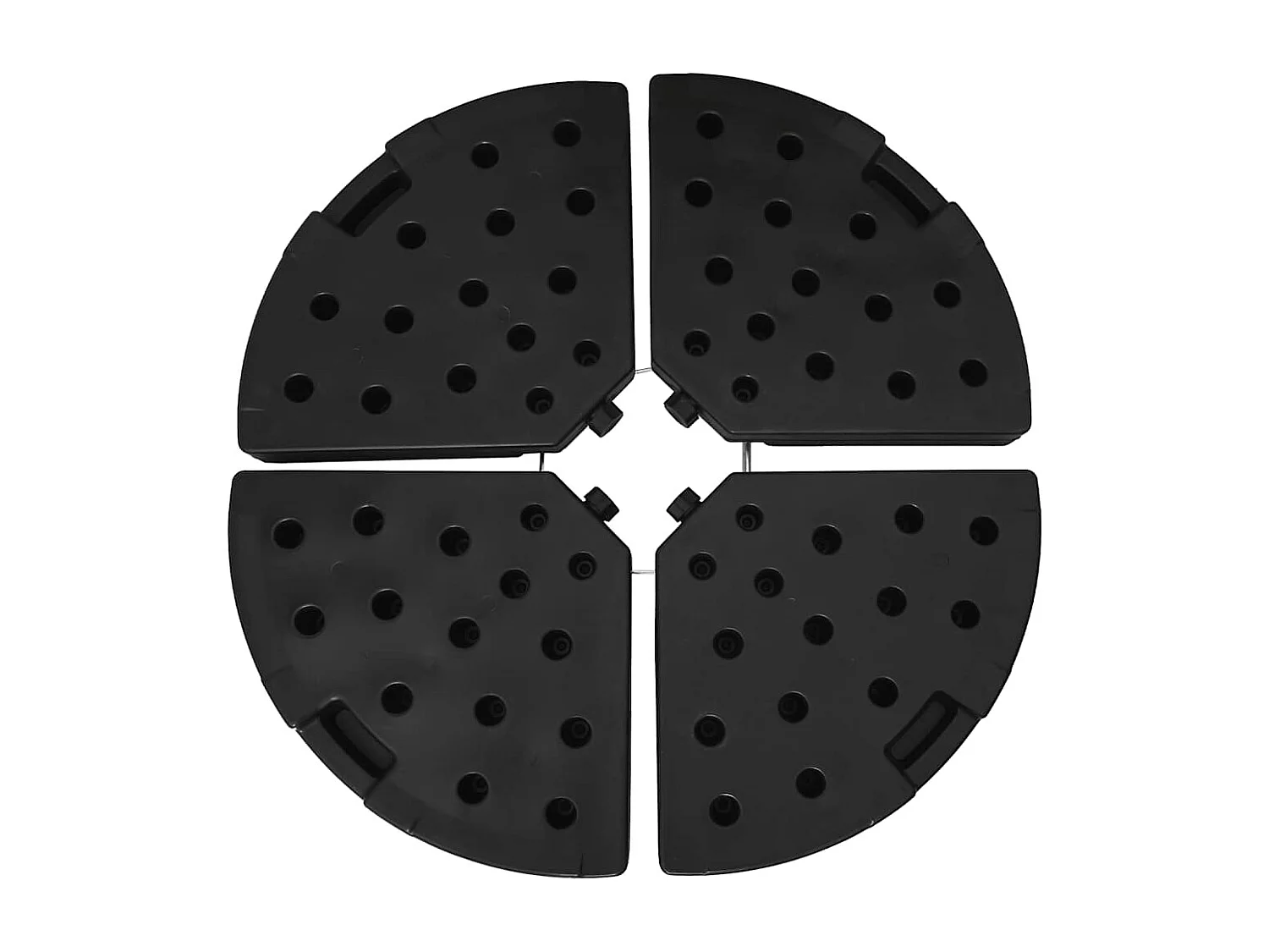 Garden Furniture -  Sonnenscrmständer Fächerförmig 4 Stk. Schwarz