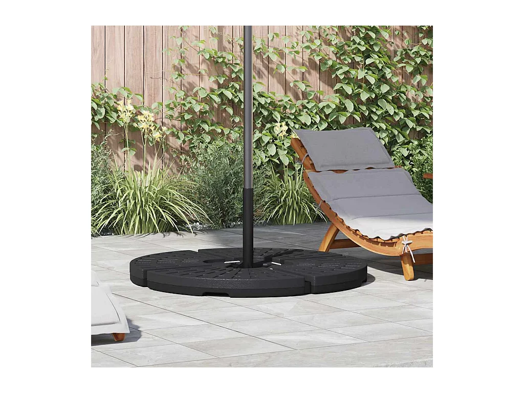 Garden Furniture -  Parasolvoeten waaiervormig 4 st zwart