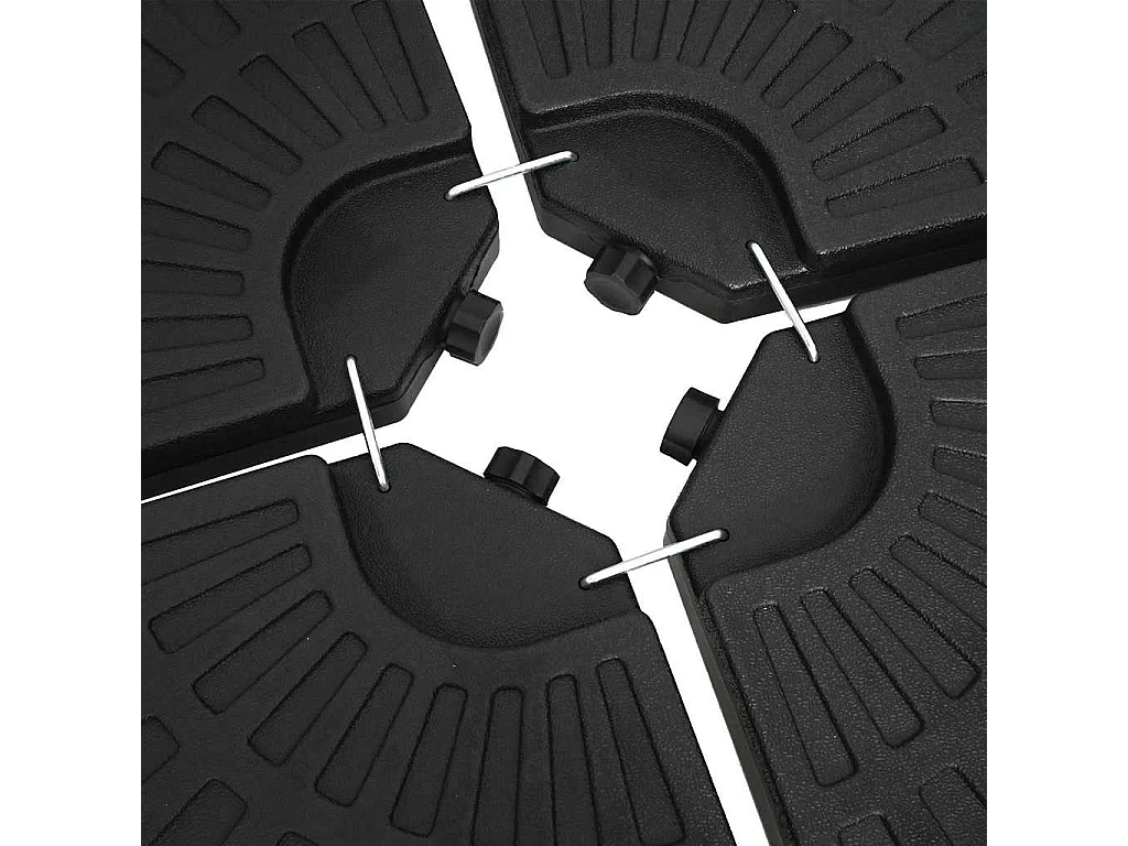 Garden Furniture -  Parasolvoeten waaiervormig 4 st zwart