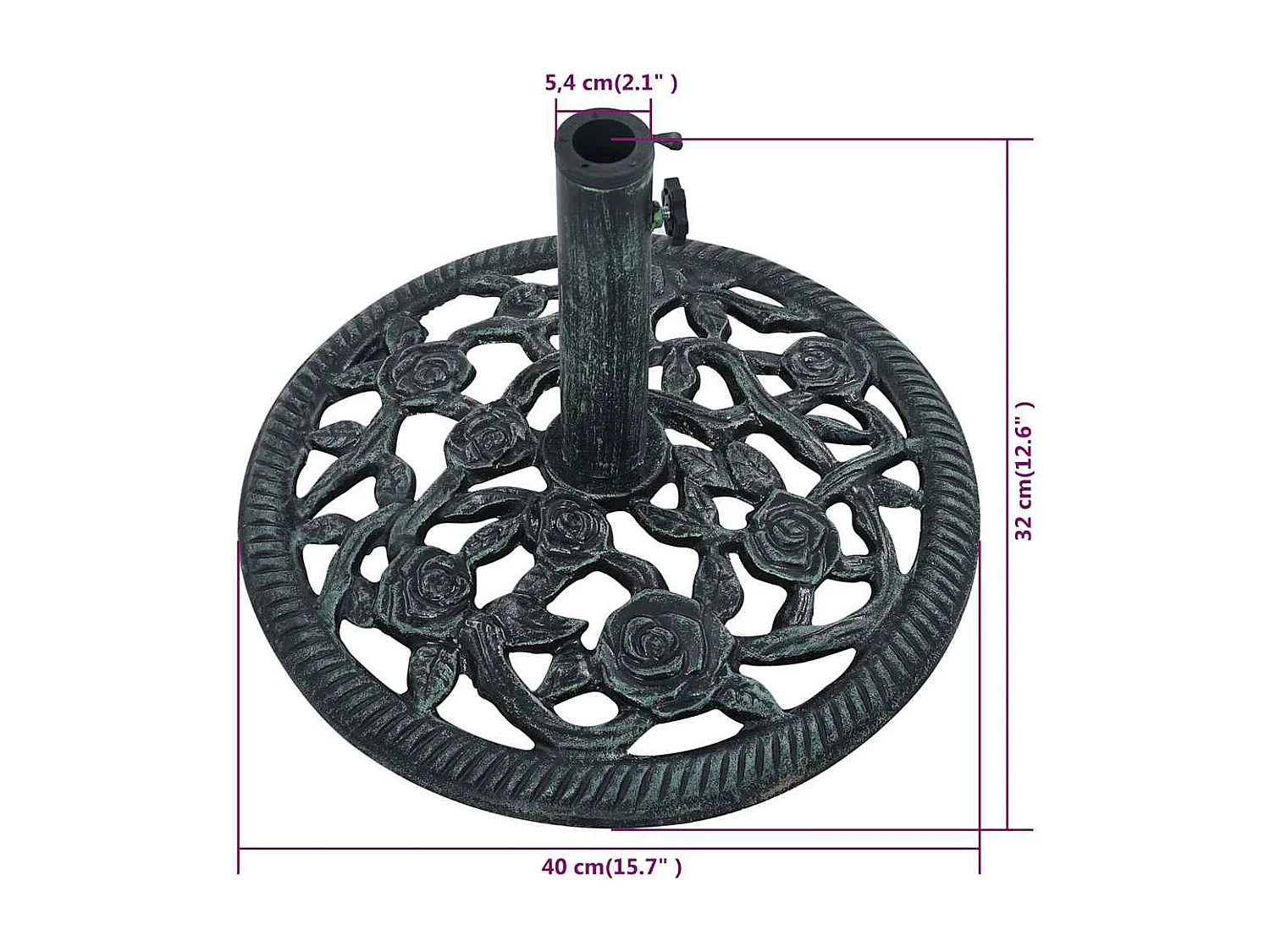 Belfort  Sonnenscrmständer Grün 9 kg 40 cm Gusseisen