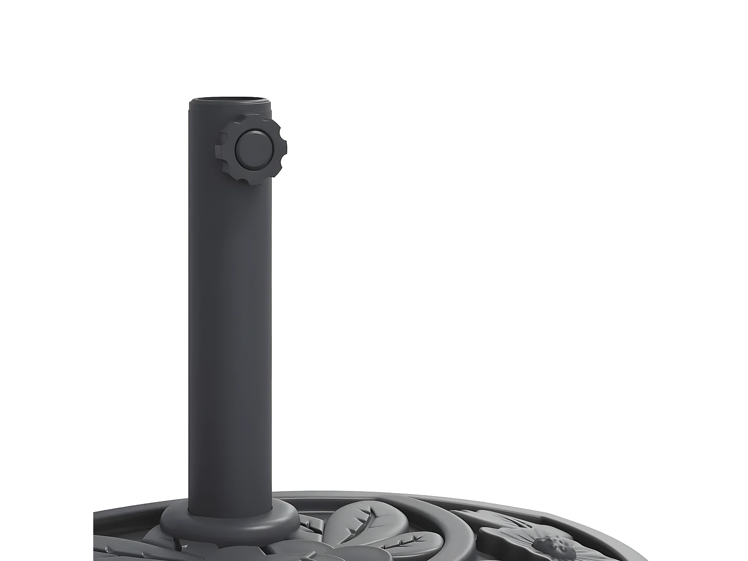 Seldor  Parasolvoet voor stok van Ø38 / 48 mm 9 kg halfrond