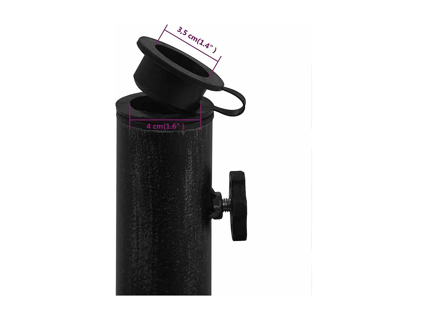 Belfort  Parasolvoet 40x40x32 cm gietijzer zwart