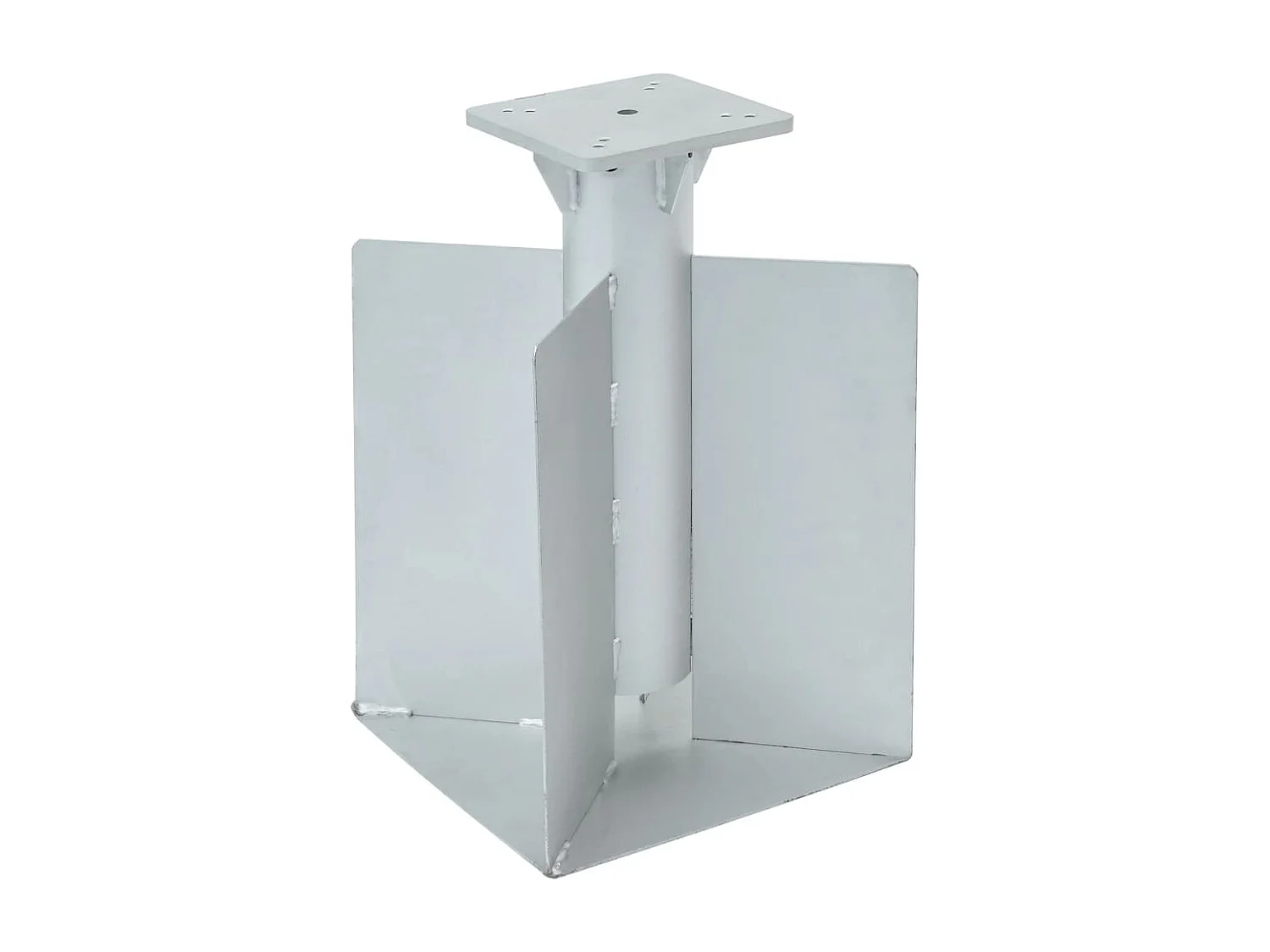 Garden Furniture -  Bodenhülse für Sonnenscrm Silbern 27,5x27,5x45 cm Stahl