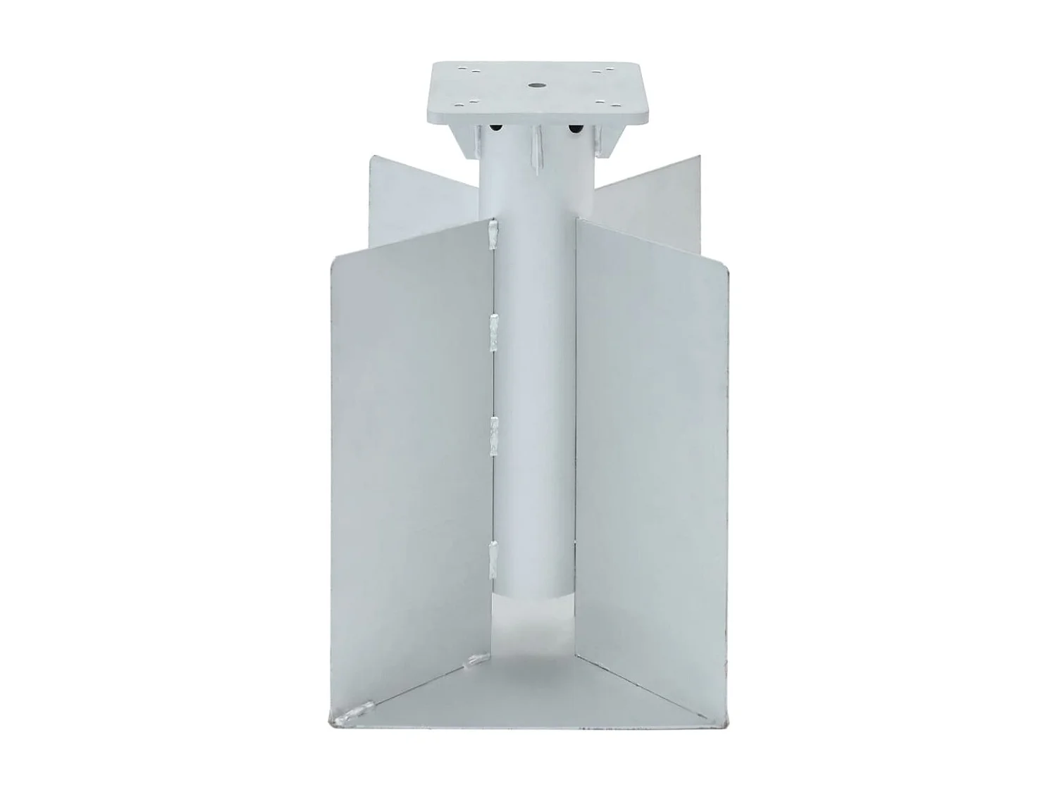 Garden Furniture -  Bodenhülse für Sonnenscrm Silbern 27,5x27,5x45 cm Stahl