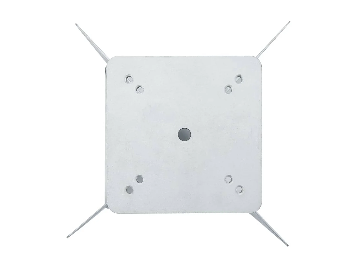 Garden Furniture -  Bodenhülse für Sonnenscrm Silbern 27,5x27,5x45 cm Stahl