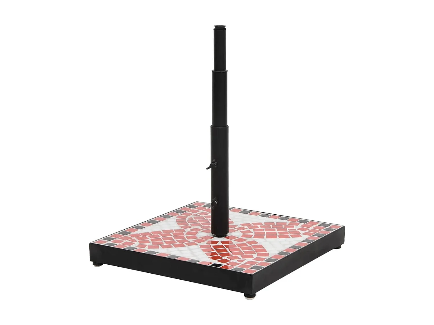 Zoey  Sonnenscrmständer Terrakotta und Weiß Quadratisch 12 kg