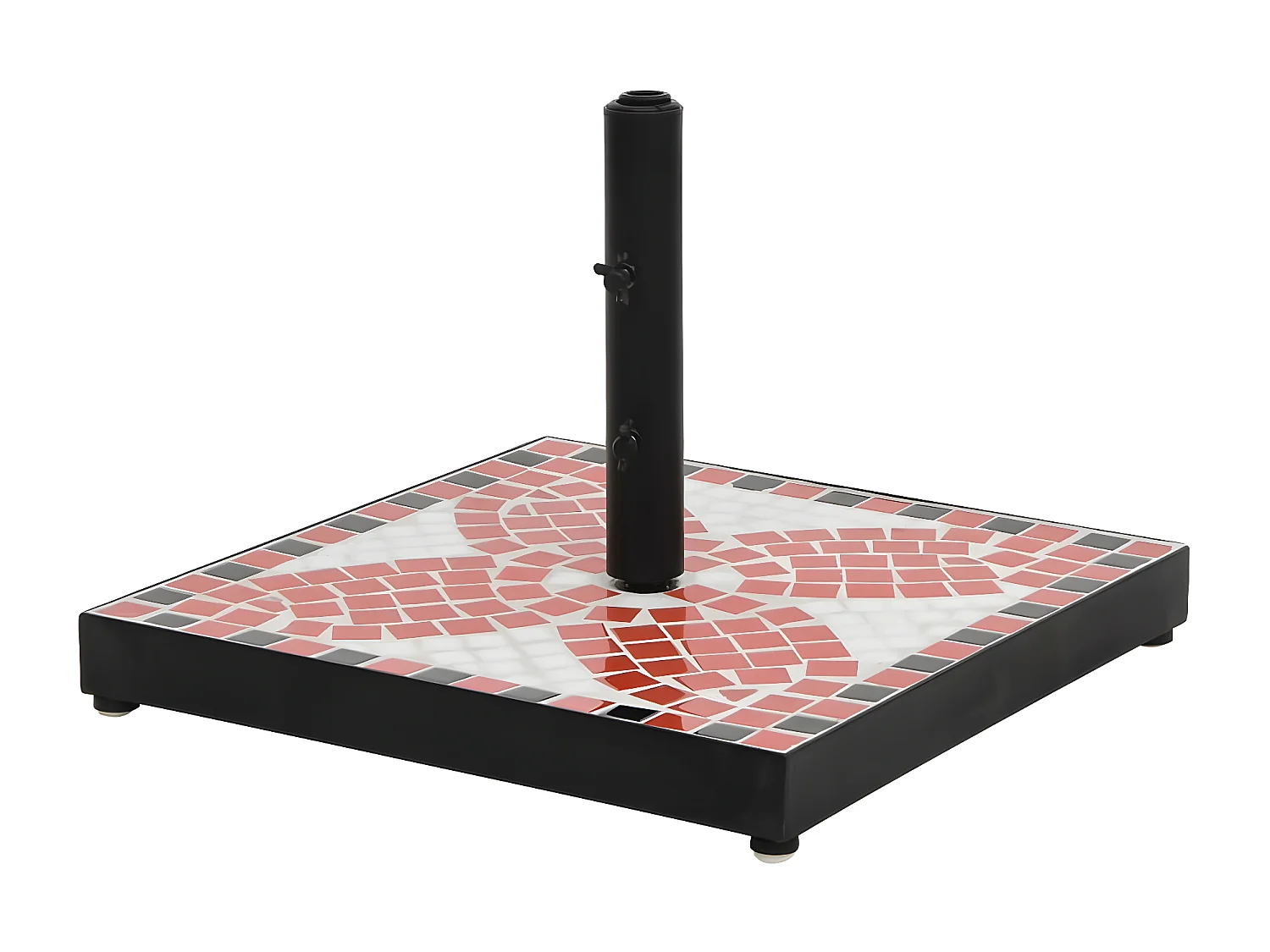 Zoey  Sonnenscrmständer Terrakotta und Weiß Quadratisch 12 kg